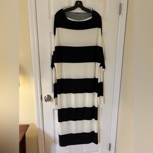 Black and White Striped Dress